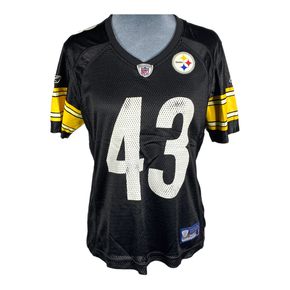 Reebok Pittsburgh Steelers Jersey Women's Medium #43 Polamalu NFL Football Black